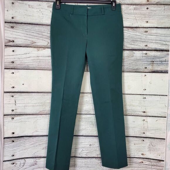 LOFT Petites Kate Pants Women’s 6P Green Straight Leg Dress Slacks - Picture 1 of 7